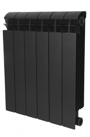 Биметаллический радиатор Global Style Plus- 500 (параметры одной секции) Темно-серый матовый металлик  2748 cod. 07 -