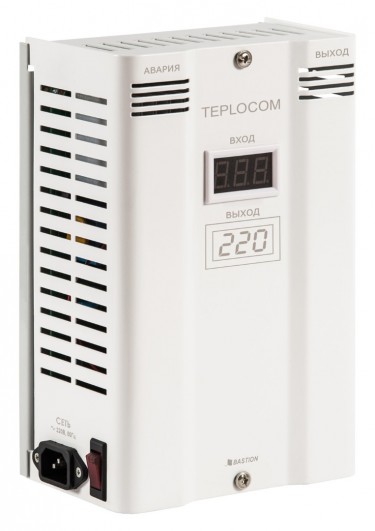 Фазоинверторный стабилизатор для газовых котлов отопления TEPLOCOM ST-600 INVERTOR